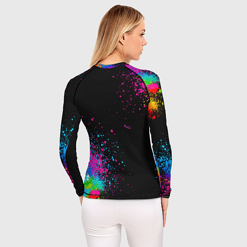 Женский рашгард Брызги красок / 3D-принт – фото 4