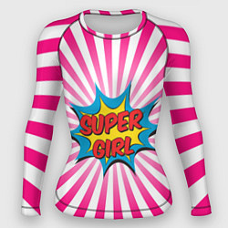 Рашгард женский Super Girl, цвет: 3D-принт