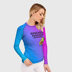 Рашгард женский Авокадо, цвет: 3D-принт — фото 2