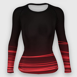 Рашгард женский Красное и Черное, цвет: 3D-принт