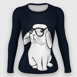 Рашгард женский Кролик Хипстер, цвет: 3D-принт