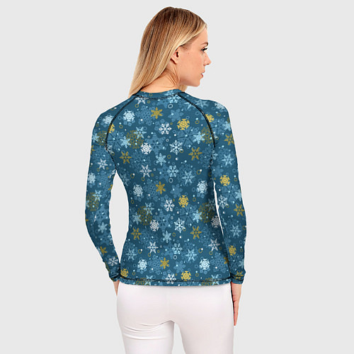 Женский рашгард Снежинки / 3D-принт – фото 4