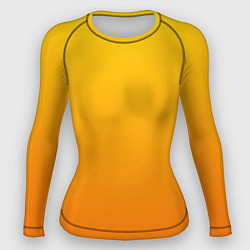 Рашгард женский Оранжевый градиент, цвет: 3D-принт