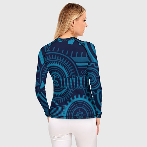 Женский рашгард Steampunk Mechanic Blue / 3D-принт – фото 4