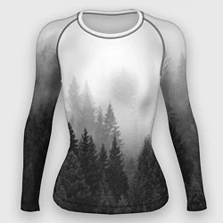 Рашгард женский Туманный лес, цвет: 3D-принт