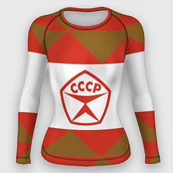 Рашгард женский Советское печенье, цвет: 3D-принт