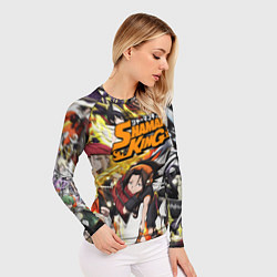 Рашгард женский ШАМАН КИНГ Король Шаманов, цвет: 3D-принт — фото 2