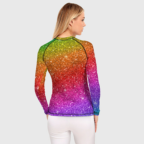 Женский рашгард Manizha Радужные блестки / 3D-принт – фото 4
