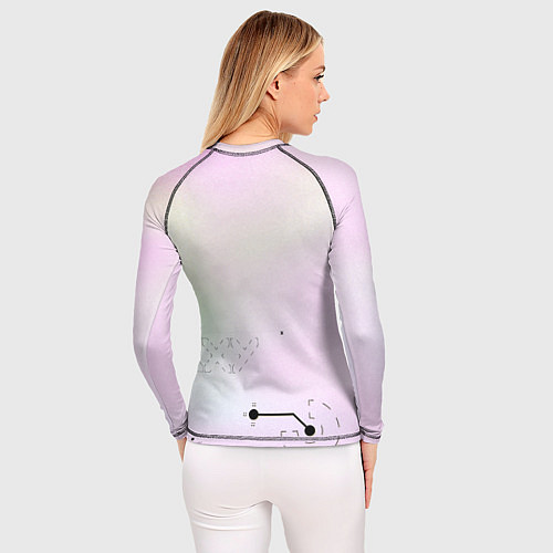 Женский рашгард Printstream style Поток информации Белизна 0 1,Чер / 3D-принт – фото 4