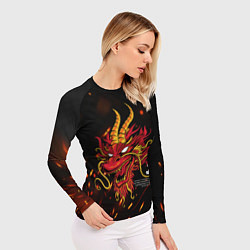 Рашгард женский Dragon Огненный дракон, цвет: 3D-принт — фото 2