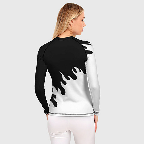 Женский рашгард BLEACH FIRE БЛИЧ ОГОНЬ / 3D-принт – фото 4