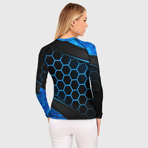Женский рашгард 3D luxury blue 3Д СОТЫ и плиты / 3D-принт – фото 4