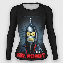 Рашгард женский Bender x mr robot, цвет: 3D-принт