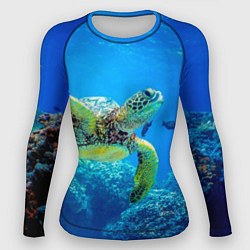 Рашгард женский Морская черепаха, цвет: 3D-принт