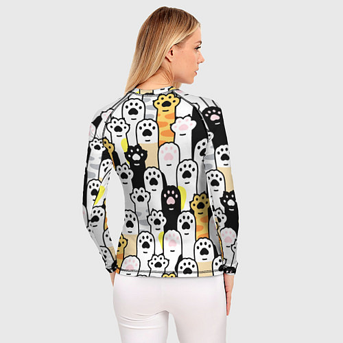 Женский рашгард КОШАЧИЬ ЛАПЫ / 3D-принт – фото 4