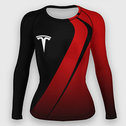 Рашгард женский TESLA MOTORS ТЕСЛА, цвет: 3D-принт