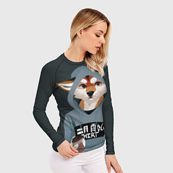 Рашгард женский Furry fox, цвет: 3D-принт — фото 2