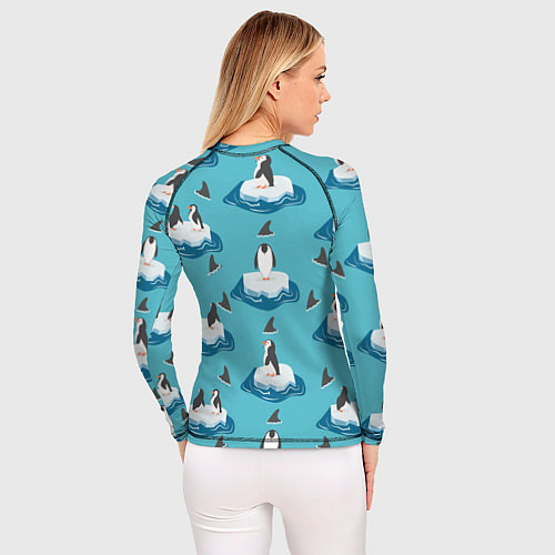 Женский рашгард Пингвины / 3D-принт – фото 4
