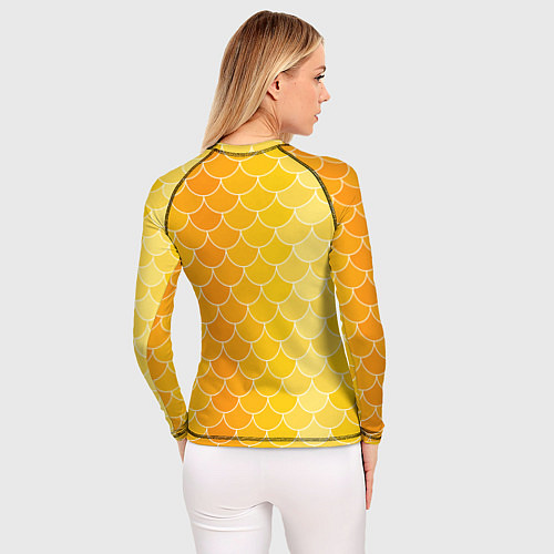 Женский рашгард Желтая чешуя / 3D-принт – фото 4