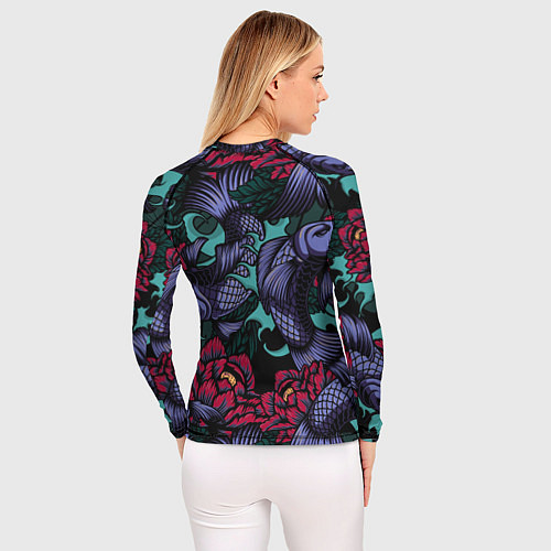 Женский рашгард Японские карпы / 3D-принт – фото 4