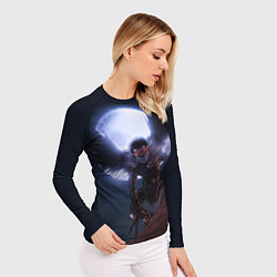 Рашгард женский РЮК на фоне луны, цвет: 3D-принт — фото 2