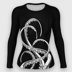 Рашгард женский Octopus Black and White, цвет: 3D-принт