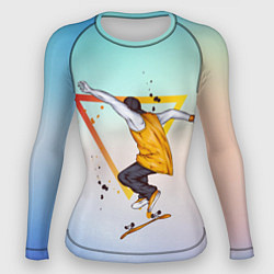 Рашгард женский Скейтер, цвет: 3D-принт