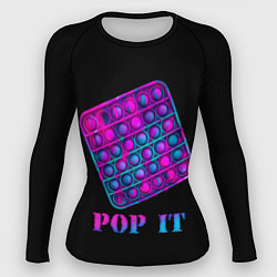 Рашгард женский НЕОНОВЫЙ POP it, цвет: 3D-принт
