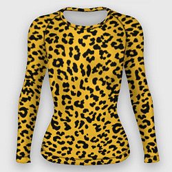 Женский рашгард Леопард желтый