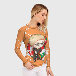 Рашгард женский Tsukishima Kei Haikyu Волейбол Z, цвет: 3D-принт — фото 2