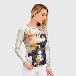 Рашгард женский Корзинка фруктов персонажи, цвет: 3D-принт — фото 2