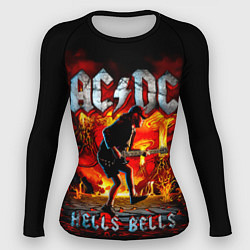 Рашгард женский ACDC HELLS BELLS, цвет: 3D-принт