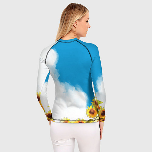 Женский рашгард Саю и Подсолнухи / 3D-принт – фото 4