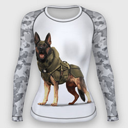 Рашгард женский Служебная собака К9 K9, цвет: 3D-принт