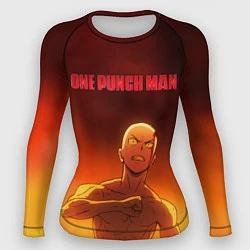 Рашгард женский Сайтама в огне One Punch-Man, цвет: 3D-принт