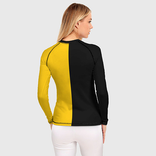 Женский рашгард WU-TANG CLAN ЧЁРНО ЖЁЛТЫЙ / 3D-принт – фото 4