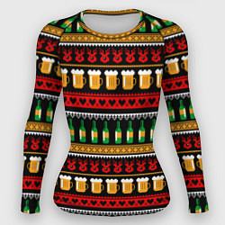 Рашгард женский Пивной свитер, цвет: 3D-принт