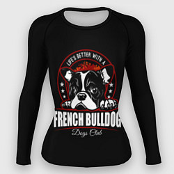 Рашгард женский Французский Бульдог French Bulldog, цвет: 3D-принт