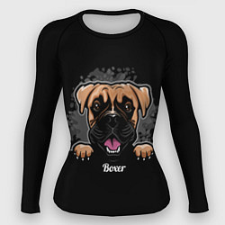 Рашгард женский Боксёр Boxer, цвет: 3D-принт