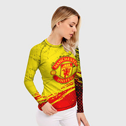 Рашгард женский Manchester United Футбольный клуб, цвет: 3D-принт — фото 2