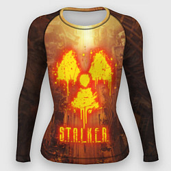 Рашгард женский STALKER РАДИАЦИЯ ЧЕРНОБЫЛЬ, ПРИПЯТЬ, цвет: 3D-принт