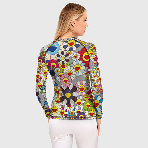 Женский рашгард Flower Superflat, Такаши Мураками / 3D-принт – фото 4