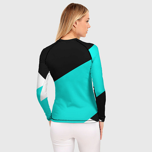 Женский рашгард ОПЕЛЬ, OPEL, SPORT ГЕОМЕТРИЯ / 3D-принт – фото 4