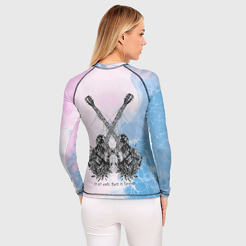 Женский рашгард Все кончается Рок вечен / 3D-принт – фото 4