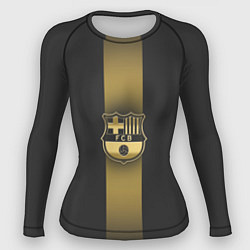 Рашгард женский Barcelona Gold-Graphite Theme, цвет: 3D-принт