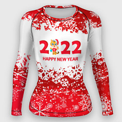 Рашгард женский Happy New Year 2022, цвет: 3D-принт
