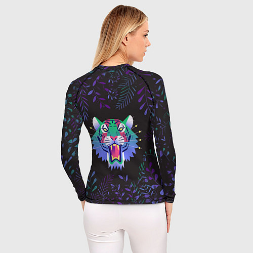 Женский рашгард Водяной тигр 2022 рык тигра / 3D-принт – фото 4