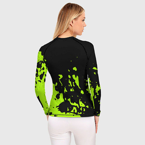 Женский рашгард Monster Energy green / 3D-принт – фото 4