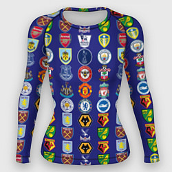 Рашгард женский Футбольные клубы Английской Премьер Лиги, цвет: 3D-принт