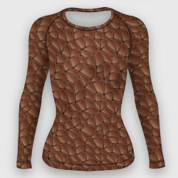 Рашгард женский Шоколадная Текстура, цвет: 3D-принт